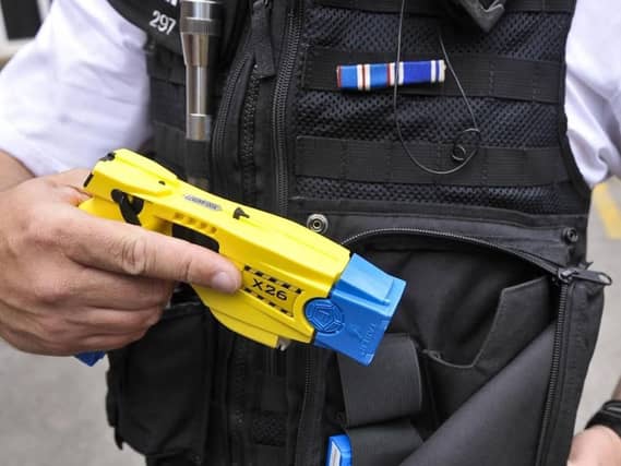 The weapons deliver a 50,000-volt shock to incapacitate a suspect