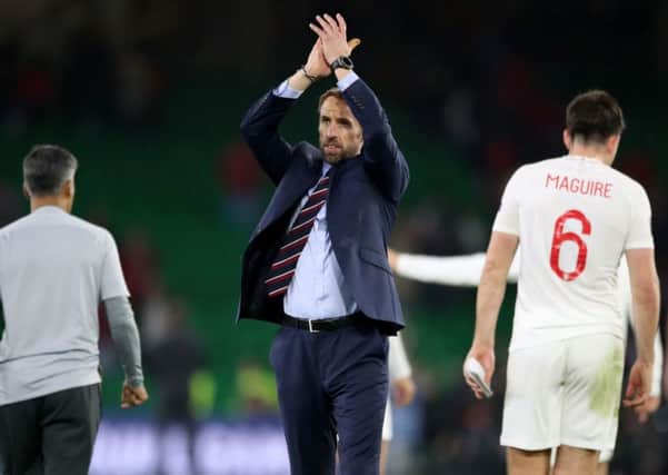 England manager Gareth Southgate applauds the fans after the Nations League victory over Spain at Benito Villamarin Stadium, Seville (Picture: Nick Potts/PA Wire).