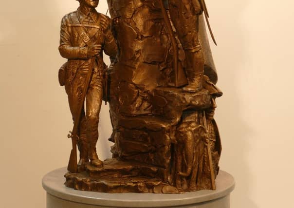 A marquette of the Duke of Wellington's regiment memorial