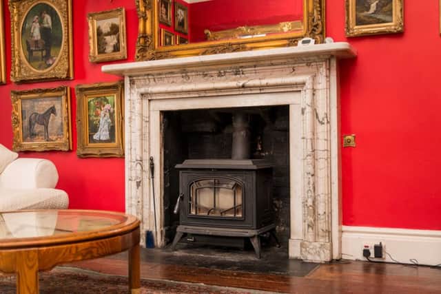 The drawing room with original fireplace