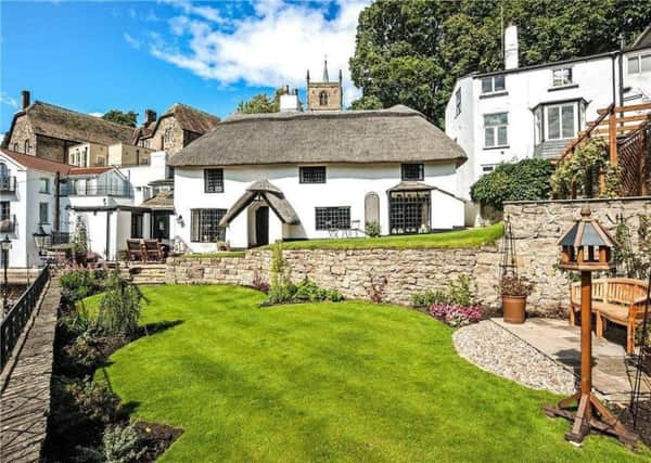 THATCHED: Beadnall Copley estate agents say: This is a rare opportunity to acquire this incredibly pretty, detached thatched cottage at the heart of this well-served historic town. The property comes with with superb views of the river and viaduct.