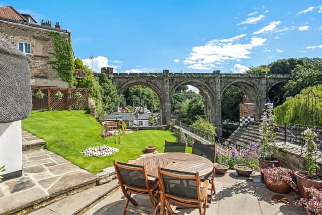 The garden has views of the famous viaduct