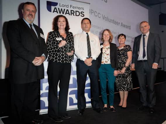Mark Burns-Williamson, West Yorkshire Police and Crime Commissioner, with the winning Victim Support West Yorkshire team at the awards ceremony.