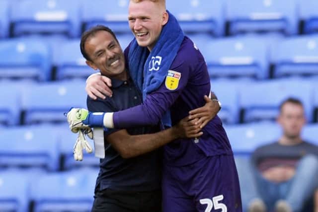 Sheffield Wednesday manager Jos Luhukay and keeper Cameron Dawson (Picture: Steve Ellis)