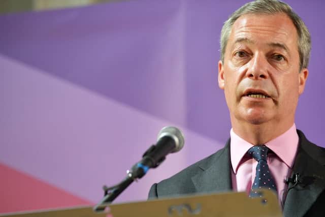 Nigel Farage will address a "Save Brexit" rally in Harrogate on Saturday.