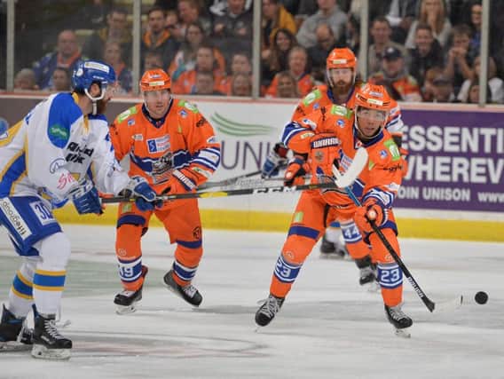 Jordan Owens returned to action for Sheffield Steelers in Wednesday's 3-1 defeat to Fife Flyers. Picture: Dean Woolley.