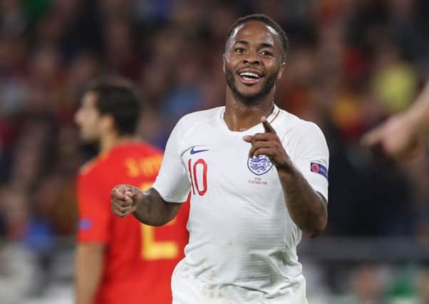 England's Raheem Sterling celebrates scoring his side's first goal of the game during the Nations League match at Benito Villamarin Stadium, Seville. (Picture: Nick Potts/PA Wire)