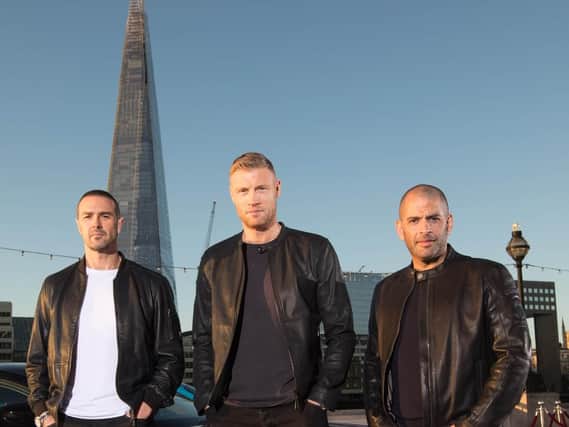 The new Top Gear lineup, Paddy McGuinness, Andrew 'Freddie' Flintoff and Chris Harris. Pic credit: David Parry/PA Wire