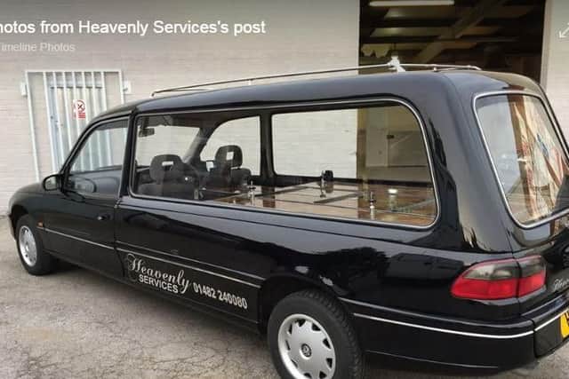 Heavenly Services posted a picture of its hearse after accusations that theirs looked like something out of the Addams Family