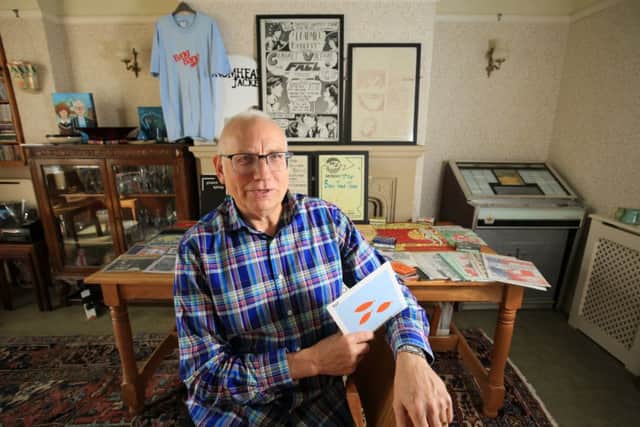 Jon Downing from Sheffield has set up his own record Label Do It Thissen. Jon is pictured at home with his collection of music memorabillia. Picture: Chris Etchells