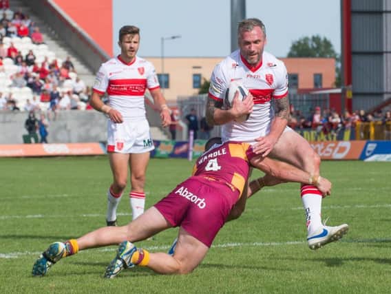 Jamie Peacock in action for Hull KR after coming out of retirement in 2016 (SWPix)