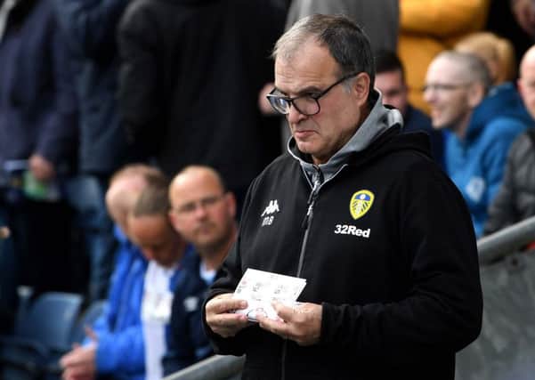 Leeds United head coach Marcelo Bielsa received criticism after defeat to Blackburn (Picture: Jonathan Gawthorpe)