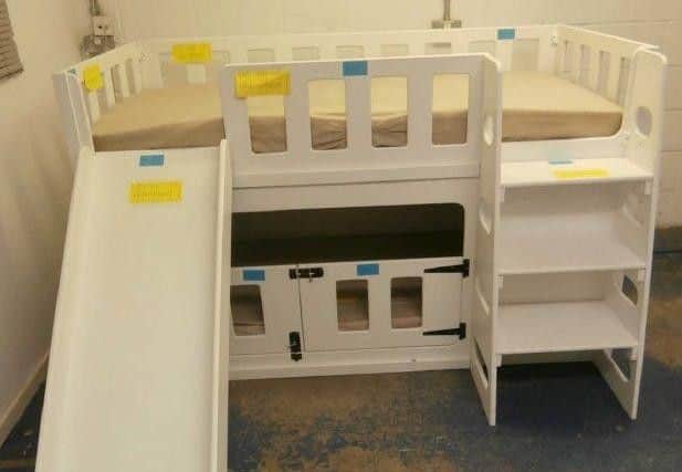 The cot in which the baby died