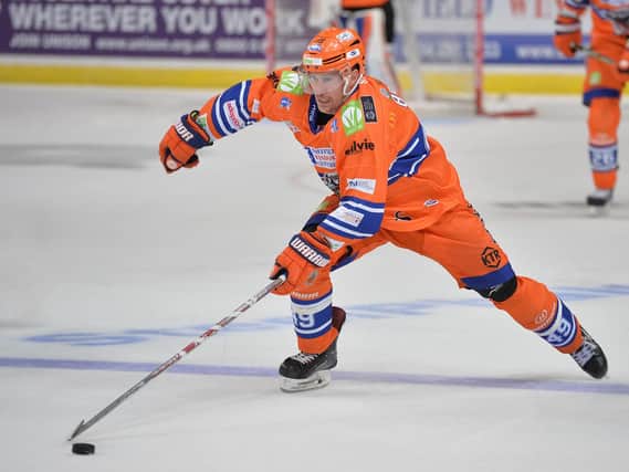 FLYING VISIT: Brendan Brooks has joined Elite League rivals Manchester Storm after just a month at Sheffield Steelers. Picture: Dean Woolley.