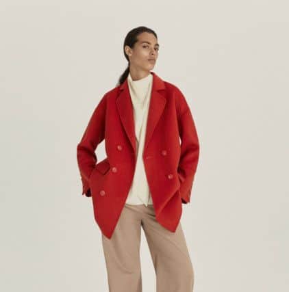 Double breasted coat, Â£199; trouers, from a selection, both by John Lewis and Partners.