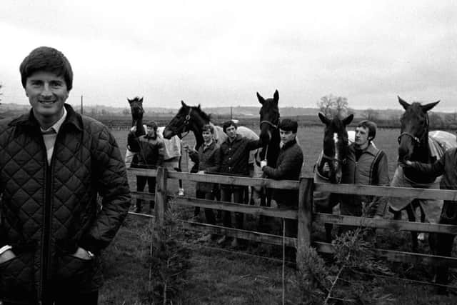 Trainer Michael Dickinson after the 1983 Cheltenham Gold Cup when he saddled the first five home. Wayward Lad was third.