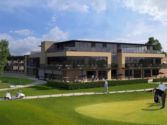 An artist's impression of what the proposed new Leeds Golf Centre's clubhouse could look like.