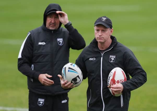 New Zealand head coach Michael Maguire during the training session