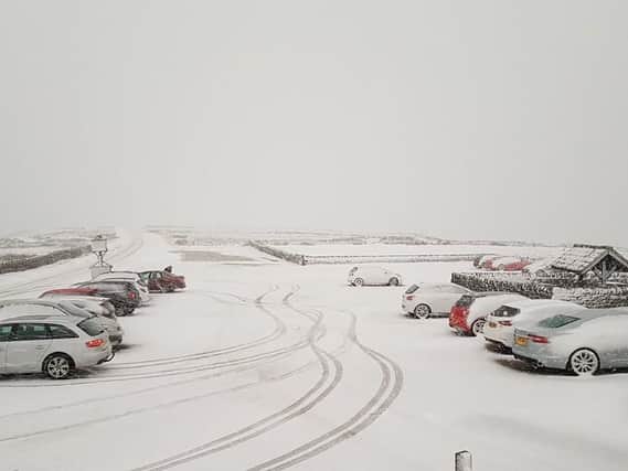 Snow has hit North Yorkshire - and more could be on the way. Photo: @NorthYorkswx on Twitter