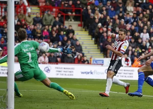 Billy Sharp scores his second goal. Picture: Simon Bellis/Sportimage