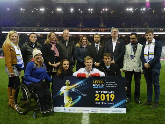 The launch of the 2019 Sports Awards with Leeds stars and sponsors at Elland Road on Saturday.