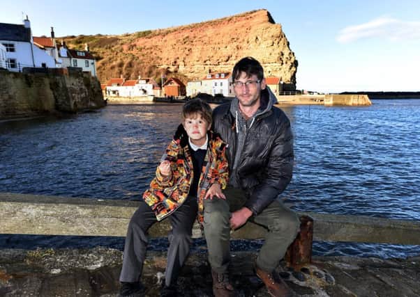 Richard Bagshaw, pictured with his son William, hopes his wife Mariia and their daughter Lilly will be able to join them in the UK from Russia. Picture by Richard Ponter.