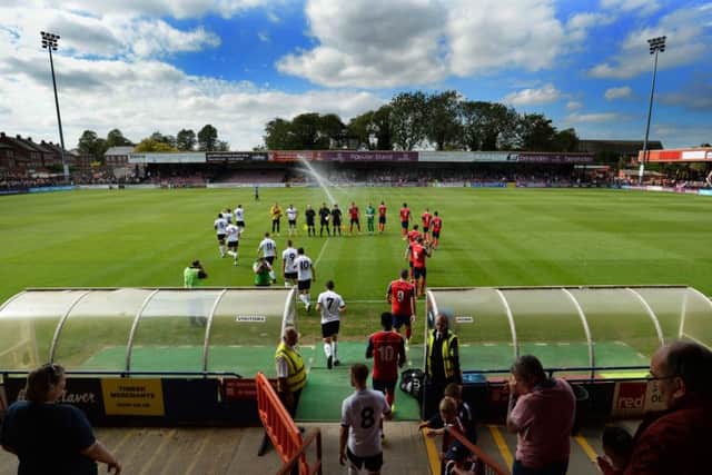 LEAVING HOME: York City in action at Bootham Crescent in August 2017.  Picture: Bruce Rollinson