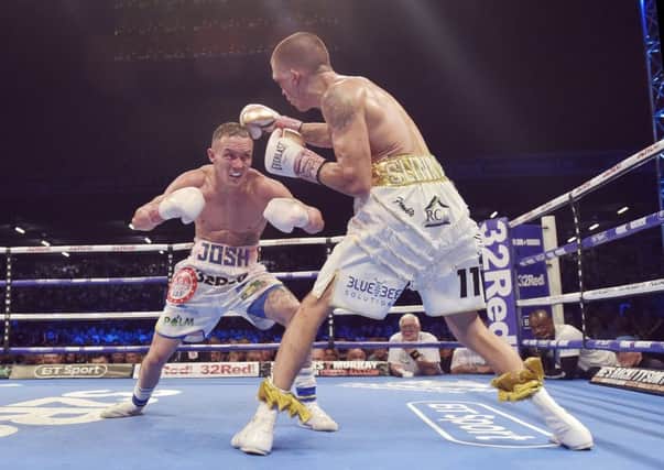 Josh Warrington fights Lee Selby at Elland Road earlier this year, the Leeds boxer winning on points.
