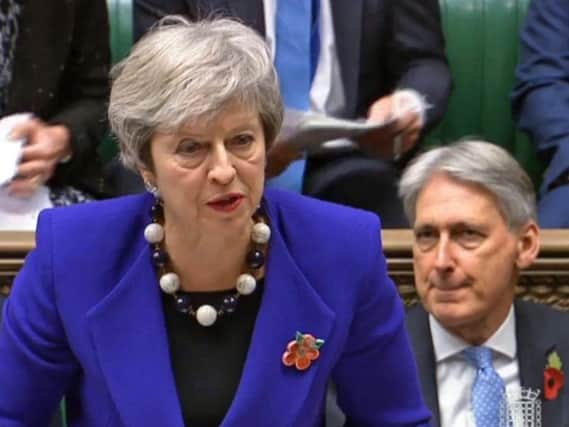 Theresa May took questions for the first time since Chancellor Philip Hammond's Budget on Monday.