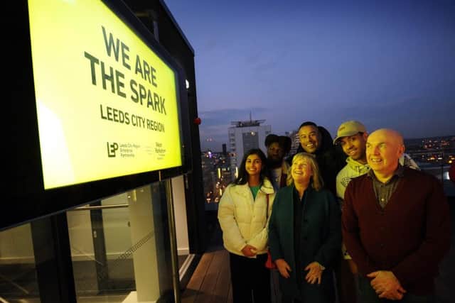 the bid team celebrate Channel 4 coming to Leeds...31st October 2018 ..Picture by Simon Hulme