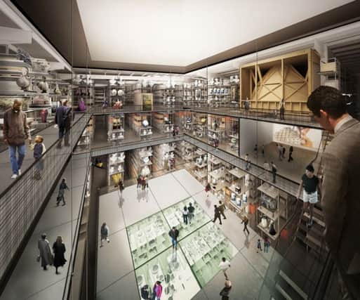The new V&A collection and research centre at Here East, designed by Diller Scofidio + Renfro. One of two sites planned for Queen Elizabeth Olympic Park as part of the V&A East project.