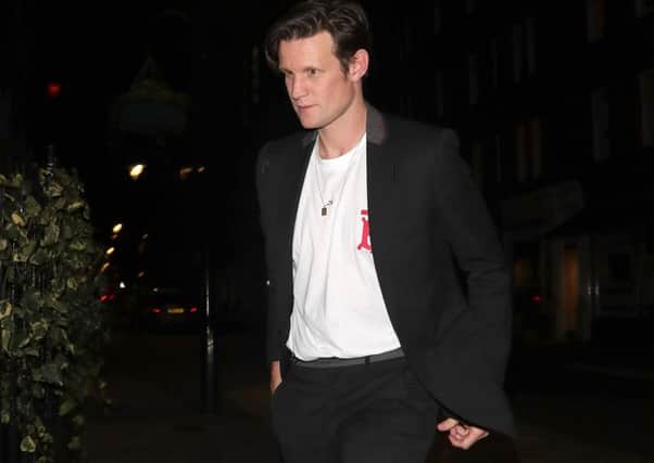 Matt Smith wearing  pieces from the debut collection by Riccardo Tisci. 
Picture by: Mark Milan / SplashNews.com
.
