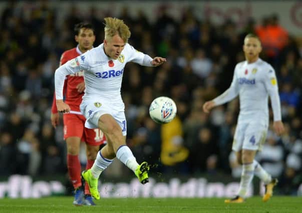 Samuel Saiz pictured playing for Leeds United as a substitute against Nottingham Forest last weekend (Picture: Bruce Rollinson).