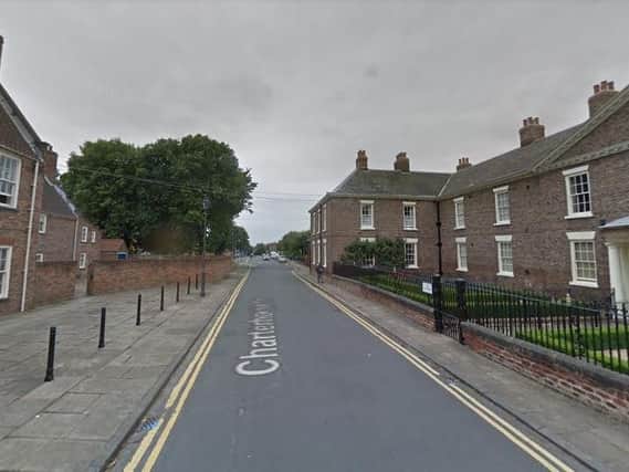 Charterhouse Lane, Hull, where a fire broke out at a disused school building in the early hours of the morning.