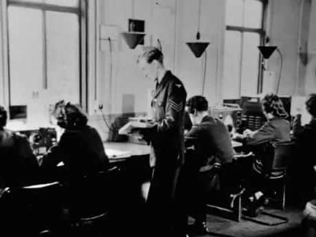 Women working during World War 2 at GCHQ at Scarborough , an image from the current GCHQ museum.