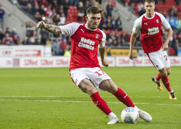 DOUBLE DELIGHT: Rotherham's Ryan Manning scored twice from the penalty spot against Swansea City. Picture: Dean Atkins