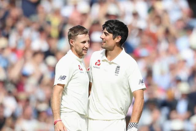 NEW ERA: Joe Root says the retirement of Alastair Cook, right, gives other senuior players the chance to step up and take more responsibility. Picture: Adam Davy/PA.