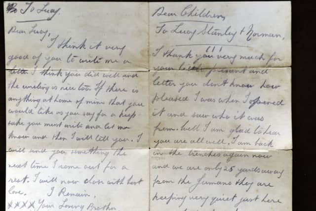 Letters have helped shape recollections about the First World War.