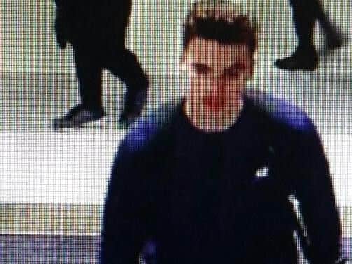 CCTV image released by police of a man they would like to talk to in connection with the incident