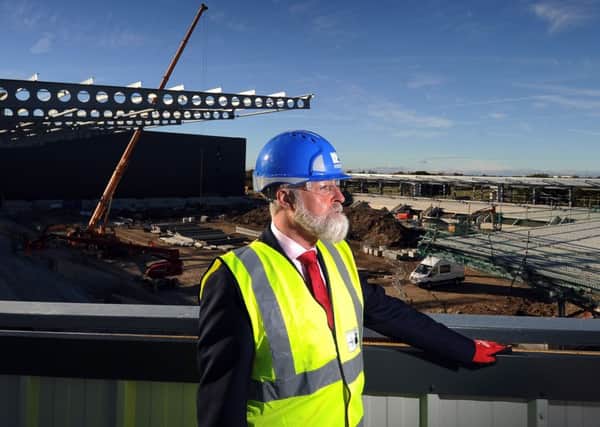 New home: Chairman Jason McGill pictured in York Citys new stadium at Monks Cross, York. The venue they will share with York City Knights could offer a better future for the ailing Minstermen. (Picture: Simon Hulme)