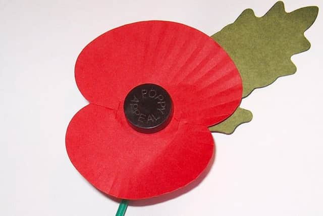 Paper poppies are made from recyclable materials