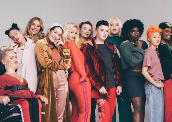 Beauty blogger Tess Daly from Sheffield, far left, with Rita Ora and other young people who have experienced beauty cyberbullying.