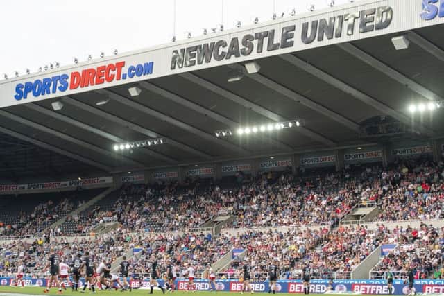 Picture by Allan McKenzie/SWpix.com - 20/05/2018 - Rugby League - Dacia Magic Weekend - Hull KR v Hull FC - St. James's Park, Newcastle, England - A general view of Hull KR playing Hull FC at St James's Park.
