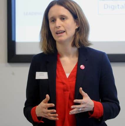 Leeds University Business Centre event at The Yorkshire Post. speaker Eve Roodhouse.14th November 2018. Picture by Simon Hulme