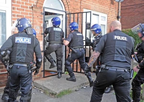 The raid in St Wilfrids Avenue in September.