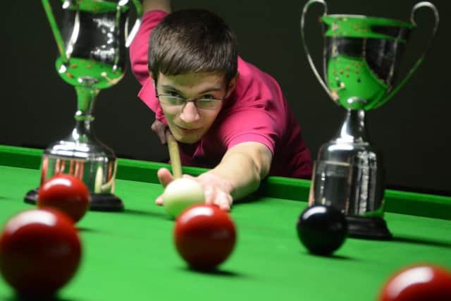 Snooker player Ashley Carty when he was rated the No 1 u19s player in the country  (Picture: Chris Etchells)