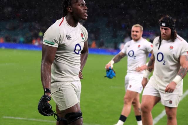 England's Maro Itoje appears dejected after the defeat to New Zealand at Twickenham Stadium, London. (Picture: Mike Egerton/PA Wire)