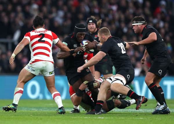 England's Maro Itoje, second left, pictured during the win over Japan at Twickenham (Picture: Andrew Matthews/PA Wire).