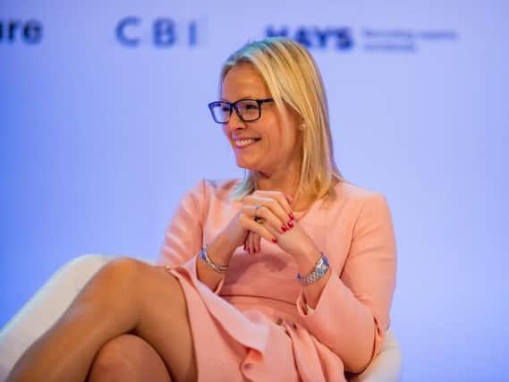 Severn Trent's CEO Liv Garfield speaking at the CBI conference