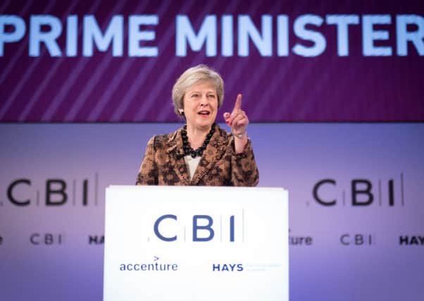 Prime Minister Theresa May speaking at the CBI annual conference at InterContinental Hotel in London. PRESS ASSOCIATION Photo. Picture date: Monday November 19, 2018. See PA story POLITICS Brexit. Photo credit should read: Stefan Rousseau/PA Wire
